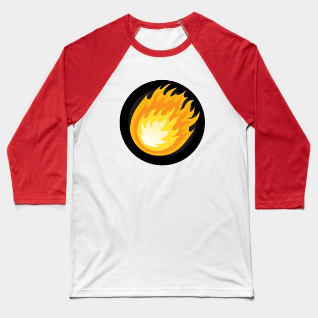 UniVersus - Fire - Resource Symbol Baseball T-Shirt by JascoGames